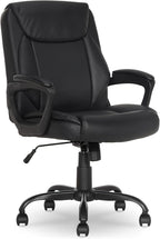 Amazon Basics Classic Puresoft PU Padded Mid-Back Office Desk Chair by AmazonBasics