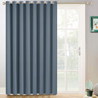 Yakamok Stone Blue Room Darkening Curtains 84 inch Sliding Door Drapes | 1 by Yakamok