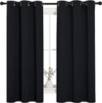 NICETOWN Halloween Pitch Black Solid Thermal Insulated Grommet Blackout by NICETOWN