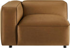 Modway Auren Vegan Leather Left Modular Armchair in Camel - Image 8