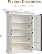 QUW Modern 65" Display Cabinet, 5-Tier Bookcase - Image 3