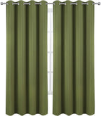 Blackout Curtains 52 x 120 Inch Long Olive Green Curtains Set of 2 Panels Room - Image 2