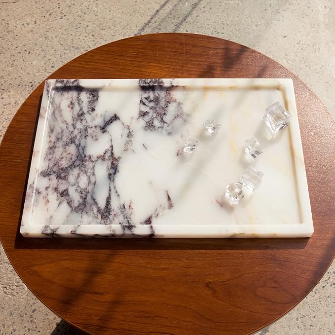 Real Luxurious Natural Marble Vanity Tray Genuine Marble/Stone Storage Tray - Image 7