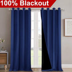 NICETOWN Full Shading Curtains 90" Long 2 Panels Set - Image 2