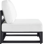 Modway Tahoe Aluminum Armless Patio Gray White Modular Weather-Resistant - Image 4