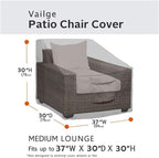 Vailge Patio Chair Covers, Lounge Deep Seat Cover, Heavy Duty and Waterproof - Image 2