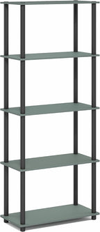 Furinno Turn-N-Tube Storage Shelves, 5-Tier Book Shelf, Corner Shelf, Toolless - Image 5