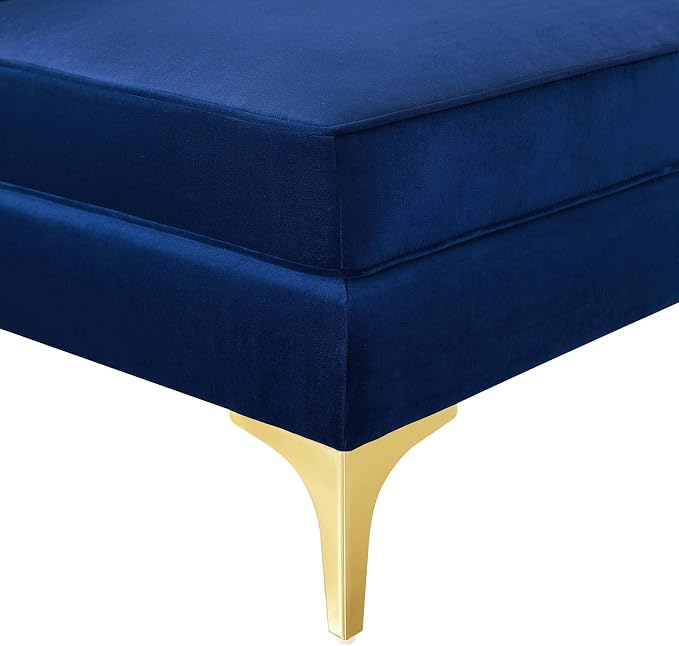 Modway Triumph Channel Tufted Performance Velvet Sectional Sofa Corner Chair - Image 5