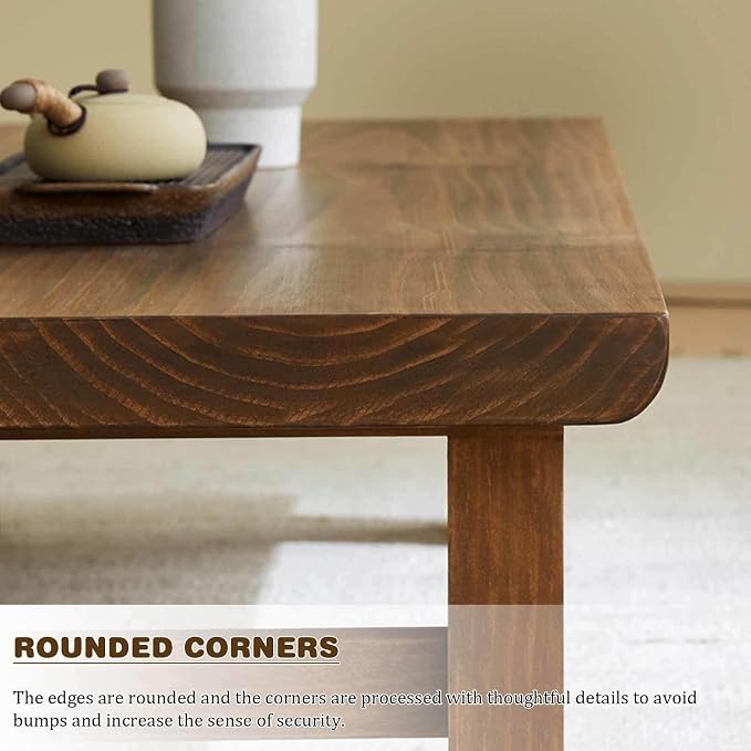 Japanese Style Solid Wood Low Coffee Table, Zen Tatami Table, Modern Chinese - Image 5