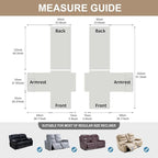 100% Waterproof Loveseat Recliner Cover, 4-Piece Split Reclining Couch Covers - Image 2