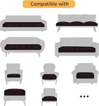 Fuloon Faux Leather Couch Cushion Slipcover, Waterproof Stretch Covers - Image 6