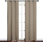 NICETOWN Window Curtain Panels, Thermal Insulated Solid Grommet Blackout - Image 2