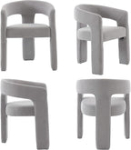 Modern Chenille Barrel Dining Chair Upholstered Fabric Dining Room Chair - Image 10