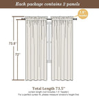 Chyhomenyc Taupe Sheer Curtains 72 Inch Length 2 Panels, Light Filtering Soft - Image 4