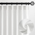102 Inches Long White Pinch Pleated Sheer Curtains by Topfinel