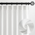 Topfinel White Pinch Pleat Linen Curtains by Topfinel