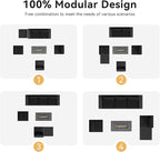 Aoxun Patio Furniture Set with 44'' Fire Pit Table, Widen Armrests Wicker - Image 10