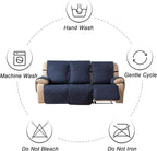 Genina Waterproof Couch Cover for Reclining Couch 3 Seater Non-Slip, Washable - Image 9