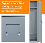 Metal Locker for Home, Dressing Room, Lockable Locker Cabinet - Image 5
