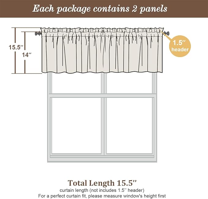 Chyhomenyc Sheer Valances for Windows - Image 3