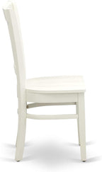 East West Furniture NDVA5-LWH-W 5 Piece Dining Table Set - Image 10