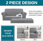 Turquoize Stretch Sofa Slipcover 2 Pieces Sofa Cover Couch Cover - Image 4