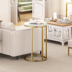 Function Home C Table End Table, Marble C Shaped Sofa Side Table, Couch Tables - Image 9