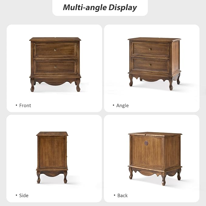 HULALA HOME Solid Wood End Table - Image 5