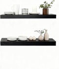 Solid Wood Floating Shelves, 23.6in Finished Real Wood Wall Shelves by Unknown
