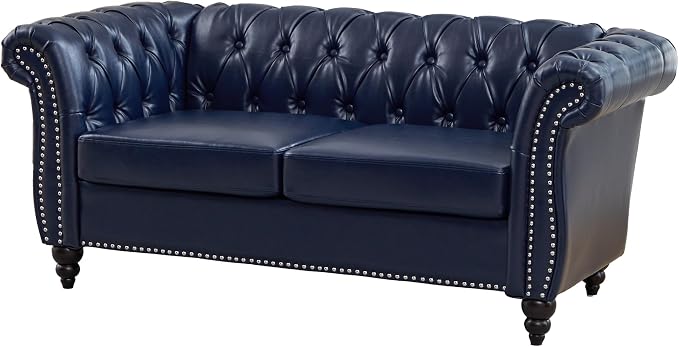 LEVNARY Chesterfield Loveseat, 2 Seater Tufted Couch - Image 8