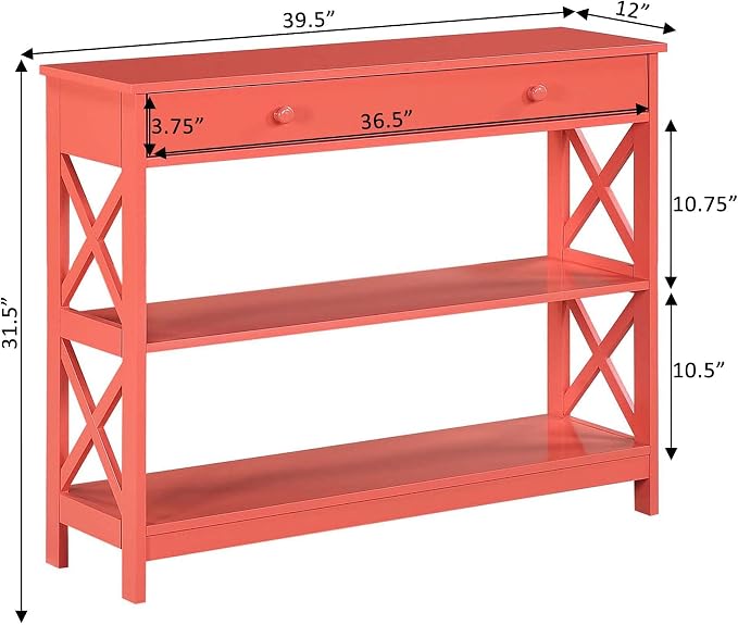 Convenience Concepts Oxford 1 Drawer Console Table - Image 9