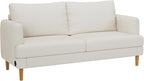 70" Modern Loveseat Sofa with USB Type-C Ports, Linen Fabric 2-Seater Deep Seat - Image 8