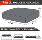 LA MEACK Couch Cushion Covers Seat Cushion Cover Stretch Couch Cover Separate - Image 6