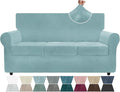 ZNSAYOTX Luxury Velvet Couch Cover 4 Piece Stretch Sofa Covers by ZNSAYOTX