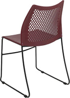 Flash Furniture HERCULES Series 5 Pack 661 lb. Capacity Burgundy Stack Chair - Image 7