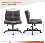 EMIAH Armless Office Desk Chairs - Image 3