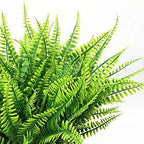 Artificial Boston Fern Plant Bushes, Plastic Shrubs Grass Leaves Fake Plants Outdoor Indoor Greenery Home Garden Décor UV Resistant Table Centerpieces DIY Decoration Planting Filler 8 Pack - Image 4