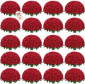 500Pcs Red Roses Artificial Flowers, Realistic Silk Fake Roses Bouquet by Yastouay