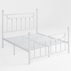 SHA CERLIN 14" Queen Size Metal Platform Bed Frame/Victorian Headboard and - Image 8