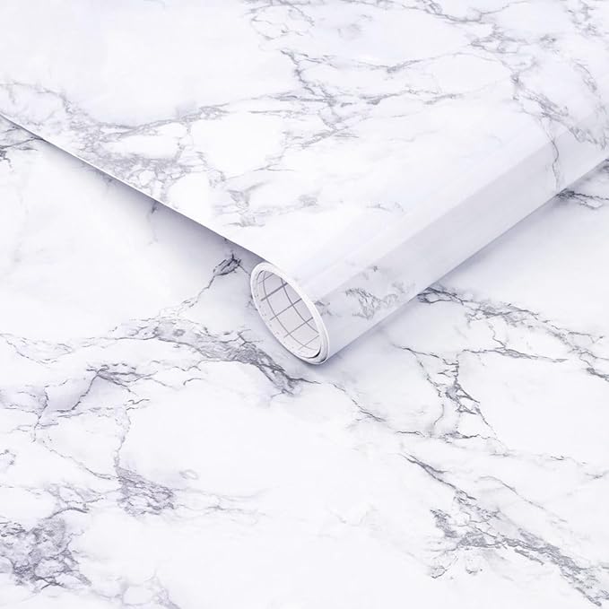 Arthome White Marble Contact Paper by ArthomeWALLDECOR