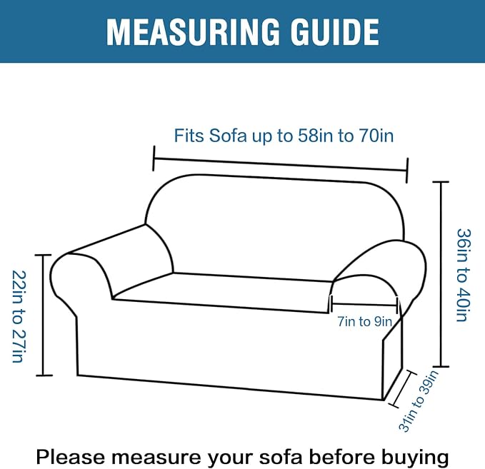H.VERSAILTEX Stretch Sofa Slipcovers Loveseat Slipcover|Cover - Image 2