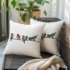 RABUSOA Birds Pillow Covers 16x16 Inch, Lumbar Decorative Throw Pillows - Image 4