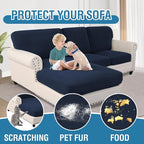 H.VERSAILTEX Sectional Couch Covers 6 Pieces Stretch Sofa Covers - Image 7