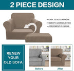 Turquoize 2 Piece Chair Covers Armchair Covers - Image 4