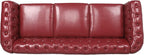 LEVNARY Chesterfield Sofa, Classic Tufted Upholstered Leather Couch, Modern 3 - Image 4