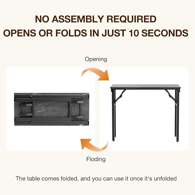 TEMI Small Computer Desk Folding Table - Image 4