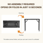 TEMI Small Computer Desk Folding Table - Image 4