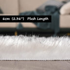Goolela Sheepskin Area Rug 5x7 for Bedroom Living Room Fluffy Fuzzy Furry Rug - Image 3