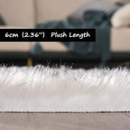 Goolela Sheepskin Area Rug 6x9 Fluffy Fuzzy Furry Faux Fur Rug - Image 3