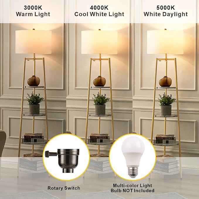 ROSEN GARDEN Floor Lamp, Standing Reading Light - Image 7